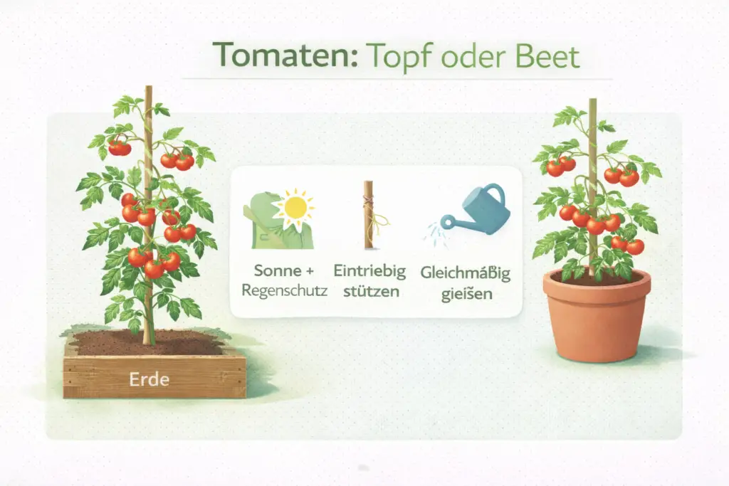 Tomaten erfolgreich anbauen: Topf oder Beet – so klappt’s